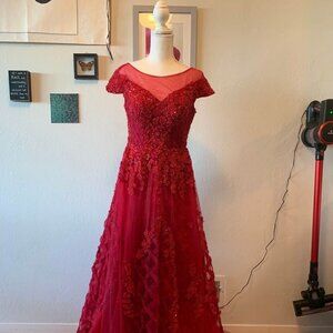 Red Handmade Dress size 0-4